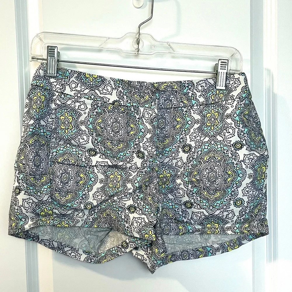 Women’s Blue & Yellow J. Crew Chino Shorts Size: 0
